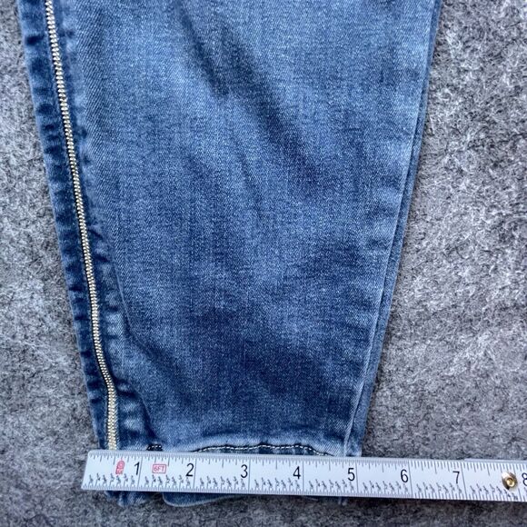 Salsa Jeans Womens 33W Push In Secret Stretch Taper Cropped Faux Zipper Side - Picture 6 of 9